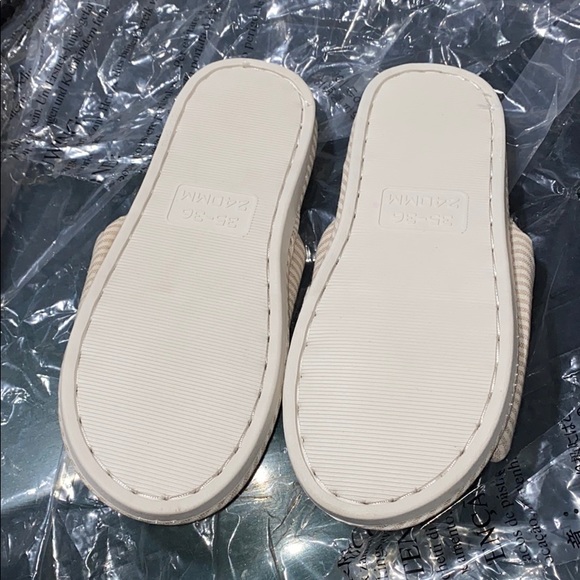 NUDE STRIPED SLIPPERS - Picture 4 of 4